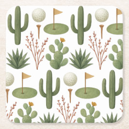 Golf in Arizona  Napkins Underlägg Papper Kvadrat