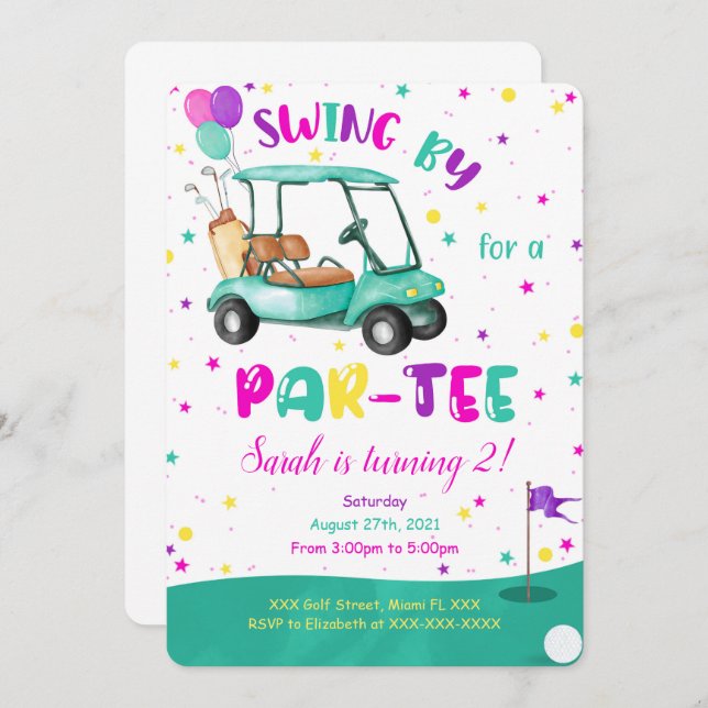 Golf-inbjudan Inbjudningar (Fram/baksida)