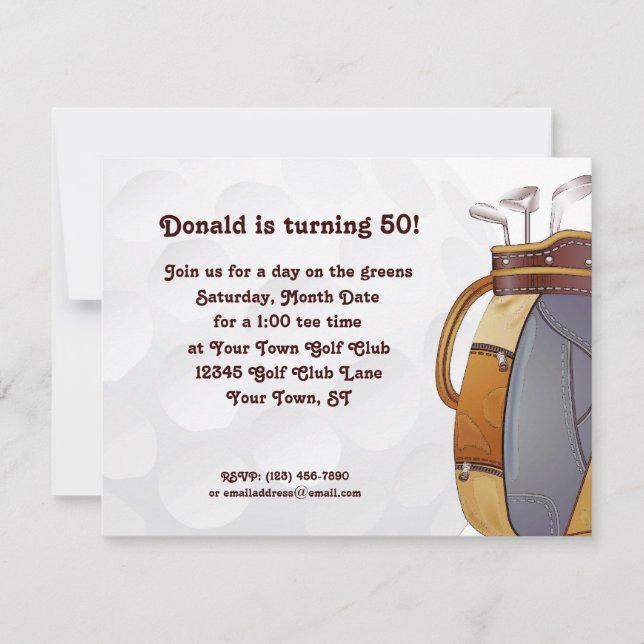 Golf Inbjudningar (Framsida)