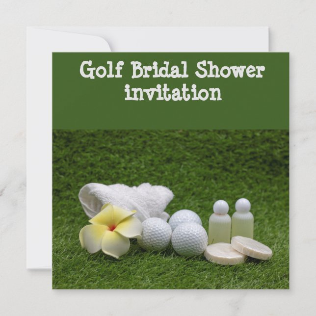 Golf Inbjudningskort för möhippan med tvål och sch (Framsida)