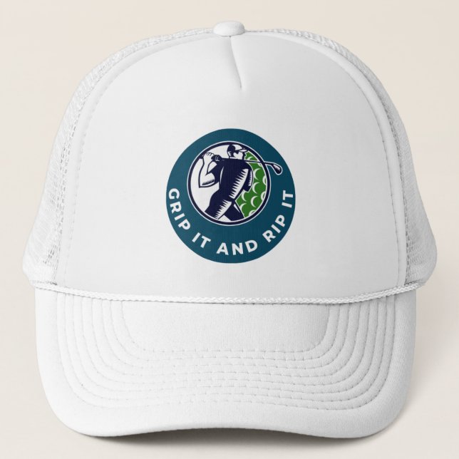 Golf Infusion "Grip It And Rip It!" Golfare Golf Keps (Framsida)