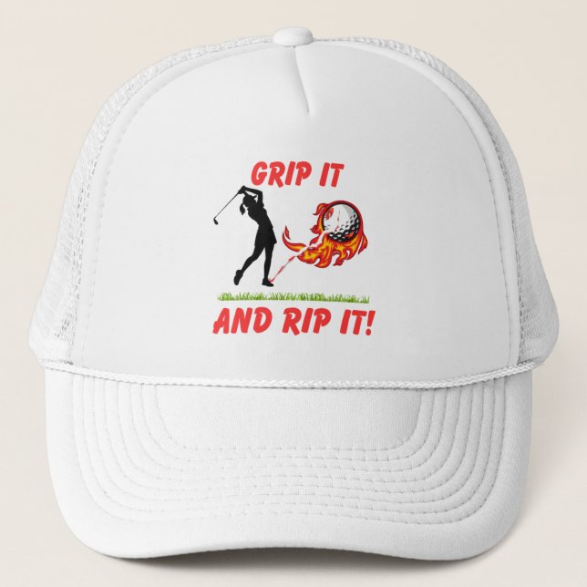 Golf Infusion "Grip It And Rip It!" Golfare Golf Keps (Framsida)