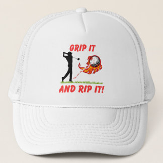 Golf Infusion "Grip It And Rip It!" Golfer Golf Keps