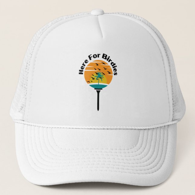 Golf Infusion "Här för fåglar" Sunset Golfer Keps (Framsida)