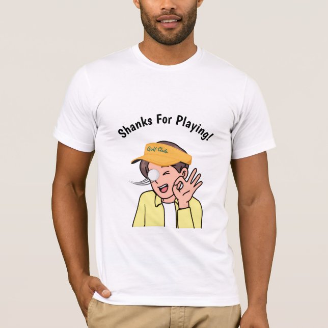 Golf Infusion "Shanks For Playing!" Golfer's T Shirt (Framsida)