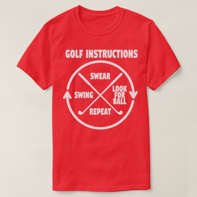 Golf Instructions 1 T Shirt (Design framsida)