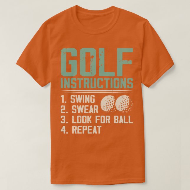Golf Instructions T Shirt for Women Manar (Design framsida)