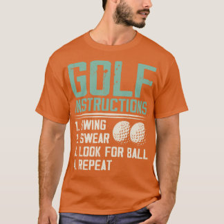 Golf Instructions T Shirt for Women Manar