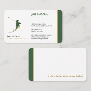 Golf Instructor Bästa sport Visitkort