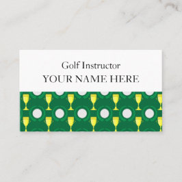 Golf Instructor Coach Sports Professionell Golfer Visitkort
