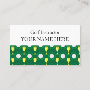 Golf Instructor Coach Sports Professionell Golfer Visitkort