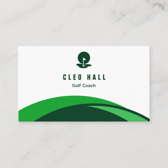 Golf Instructor Golf Coach Visitkort (Framsida)
