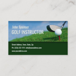 Golf Instructor Golfer Putter New Design Visitkort