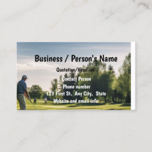 Golf Instructor Golfing Golfer Anpassningsbar Busi Visitkort