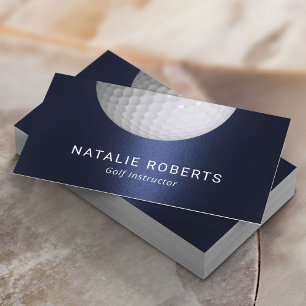 Golf Instructor Navy Blue Professionell Sport Visitkort