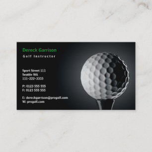 Golf Instructor Perfekt Sport Visitkort