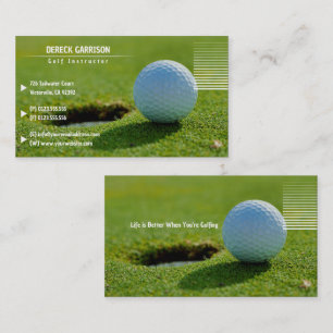 Golf Instructor Perfekt Sport Visitkort