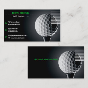 Golf Instructor Perfekt Sport Visitkort