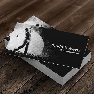 Golf Instructor Pro Golf Swing Coach Visitkort