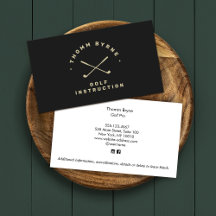 Golf Instructor Pro korsade Golf Klubbs Black