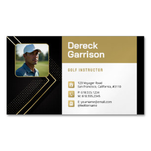 Golf Instructor Professionell Affärskort Magne Magnetiska Visitkort