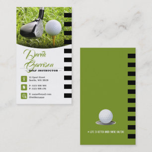 Golf Instructor Professionell Golf Lessons Visitkort