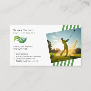 Golf Instructor Professionell Lärare Visitkort