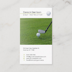 Golf Instructor Professionell Lärare Visitkort