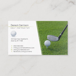 Golf Instructor Professionell Lärare Visitkort