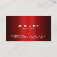 Golf Instructor Professionell Red Metall