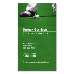 Golf Instructor Professionell Visitkortmagnet