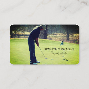 Golf Instructor QR-Professionellen Black Visitkort