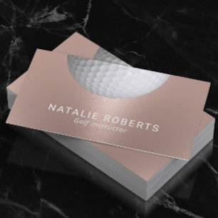 Golf Instructor Ro Guld Professionell Sport Visitkort