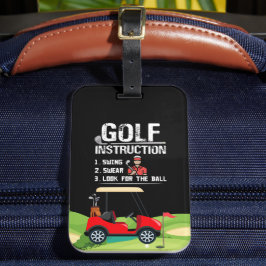 Golf-instruktion för golfer home dekoration lustig bagagebricka