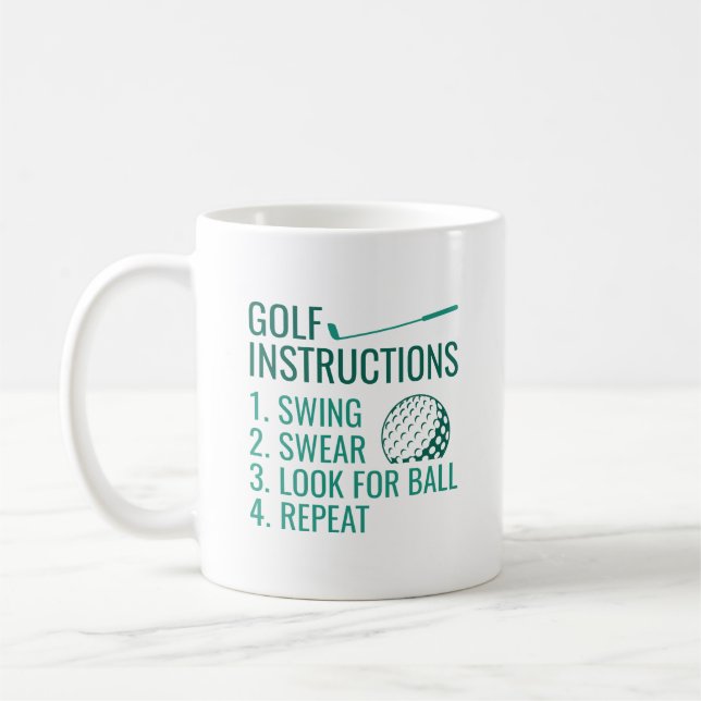 Golf-instruktioner Kaffemugg (Vänster)