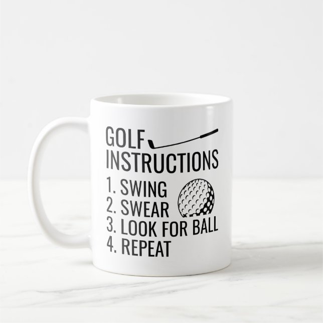 Golf-instruktioner Kaffemugg (Vänster)