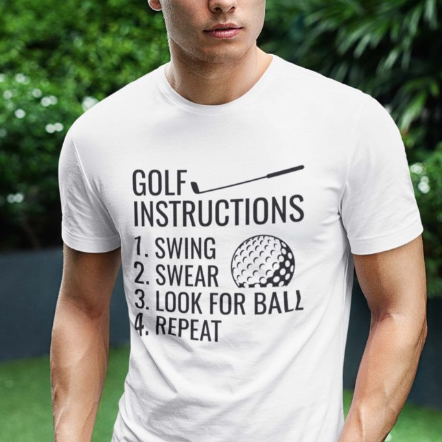 Golf-instruktioner T Shirt (golf instructions shirt)