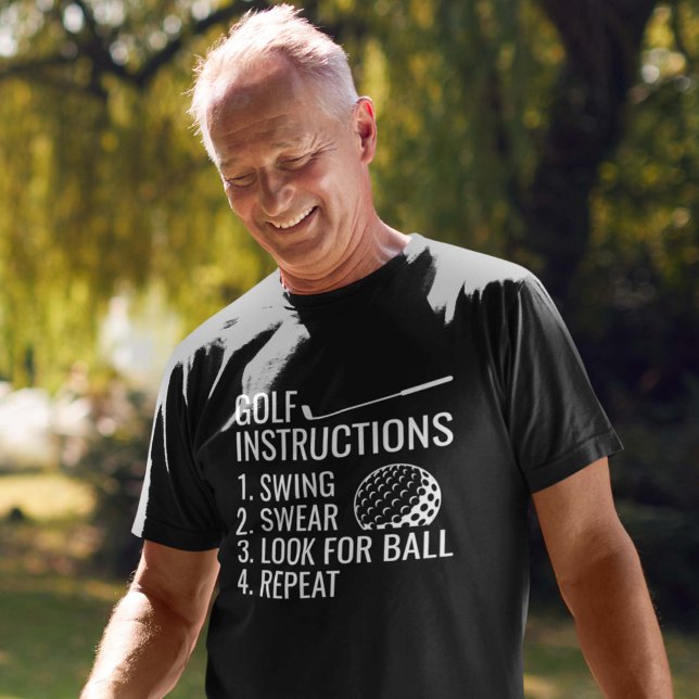 Golf-instruktioner T Shirt (golf instructions shirt)
