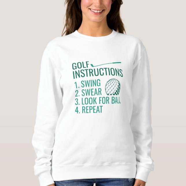 Golf-instruktioner T Shirt (Framsida)