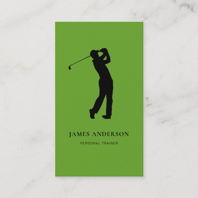 Golf instruktör coach visitkort (Framsida)