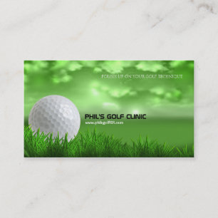 Golf Instruktör Golf Boll Affärskort Visitkort