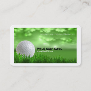 Golf Instruktör Golf Boll Affärskort Visitkort