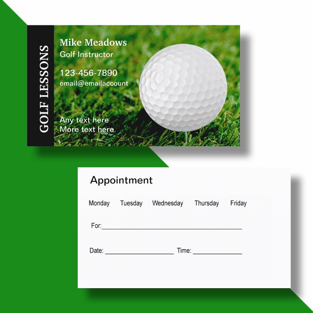 Golf instruktör möte visitkort (Skapare uppladdad)