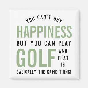 Golf is Happny Funny Golf Älskare Gift Magnet