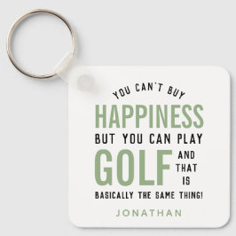 Golf is Happny Funny Golf Älskare Gift Nyckelring