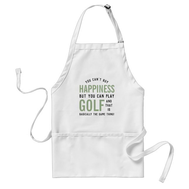 Golf is Happny Funny Golf Älskare Gifts Förkläde (Framsidan)