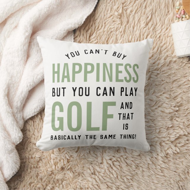Golf is Happny Funny Golf Älskare Gifts Kudde (Filt)
