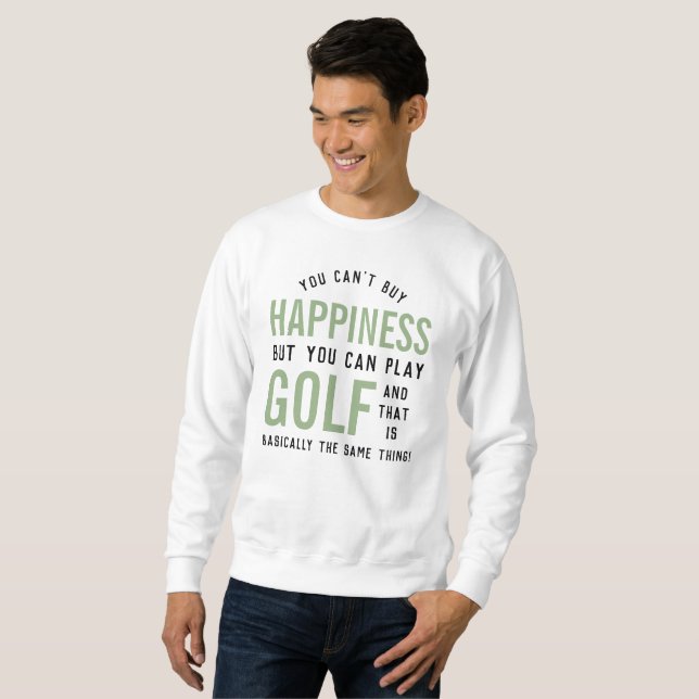 Golf is Happny Funny Golf Älskare Gifts Lång Ärmad Tröja (Hel framsida)