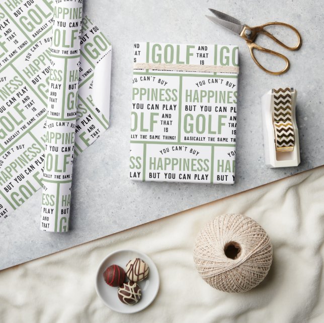 Golf is Happny Funny Golf Älskare Gifts Presentpapper (Hantverk)