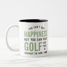 Golf is Happny Funny Golf Älskare Gifts Två-Tonad Mugg